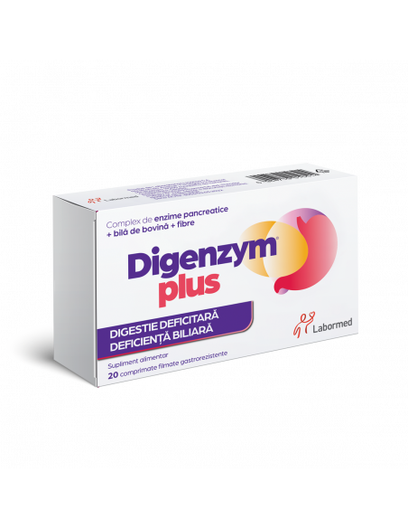 Digenzym plus fara zahar, 20 comprimate, Labormed Pharma Trading
