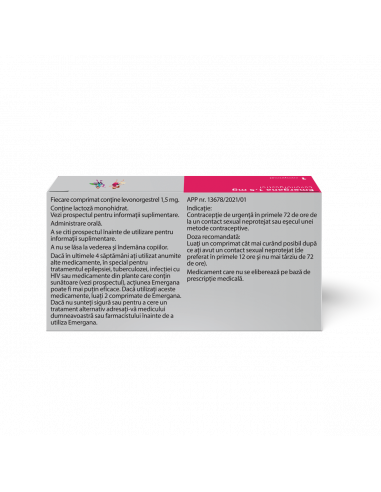 Emergana 1,5mg, 1 comprimat, Zentiva Sa (Romania)