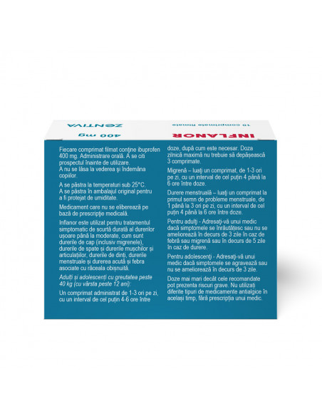 Inflanor 400mg, 10 comprimate filmate, Zentiva Sa (Romania)