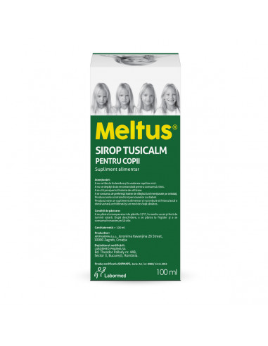 Meltus sirop Tusicalm copii, 100 ml, Labormed...