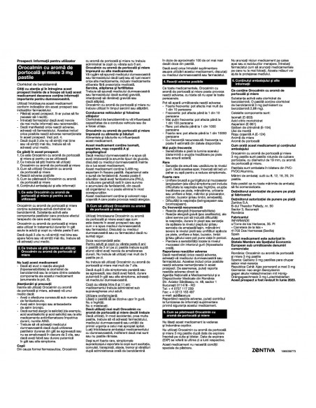 Orocalmin portocale si miere, 20 pastile, Zentiva Sa (Romania)