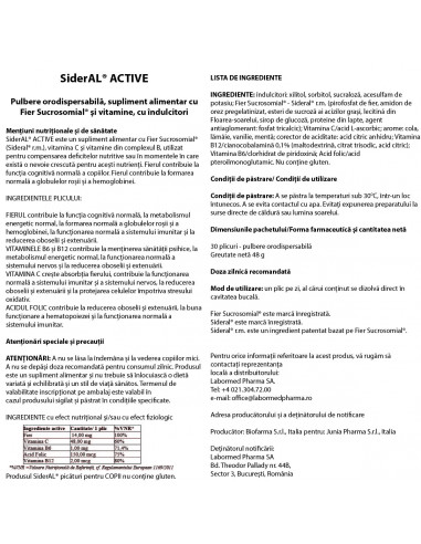 Sideral active, 30 plicuri granule...