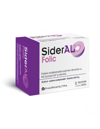 Sideral folic, 20 plicuri granule...