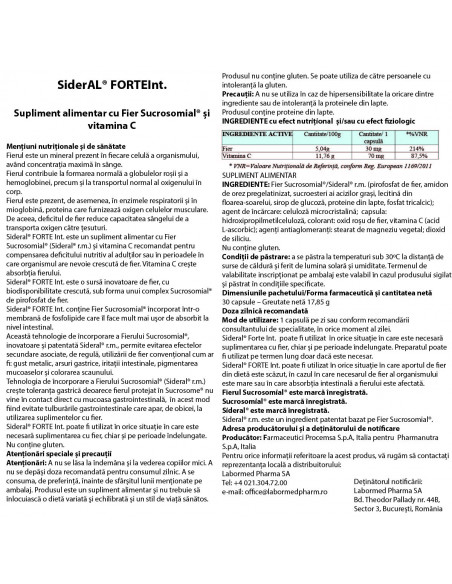 Sideral forte, 30 capsule, Labormed Pharma Trading