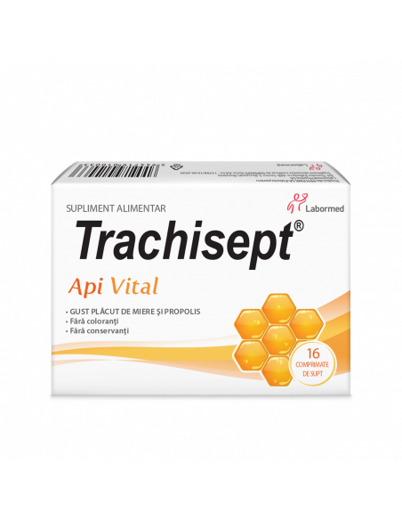 Trachisept api vital cu miere si propolis,16 comprimate, Labormed Pharma Trading