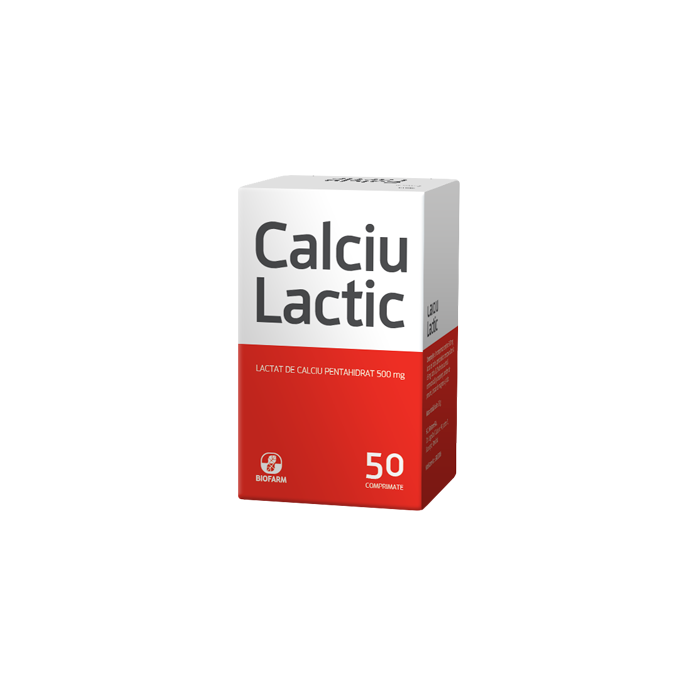 Calciu Lactic, 50 cpr, Biofarm