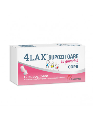 4Lax supozitoare cu glicerină pentru copii, 12...