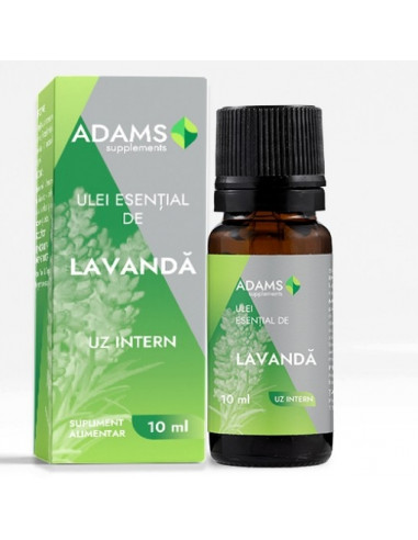 Ulei esential de Lavanda pentru uz intern, 10ml, Adams