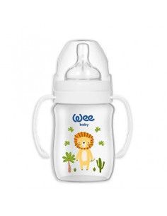 Biberon din PP 150 ml cu manere, model Safari si tetina...