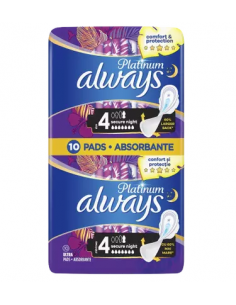 Always Platinum Secure Night Size 4 – 10 bucăți