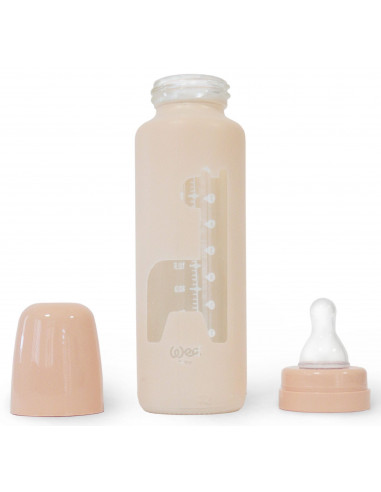 Biberon sticla 250 ml cu desen si tetina...