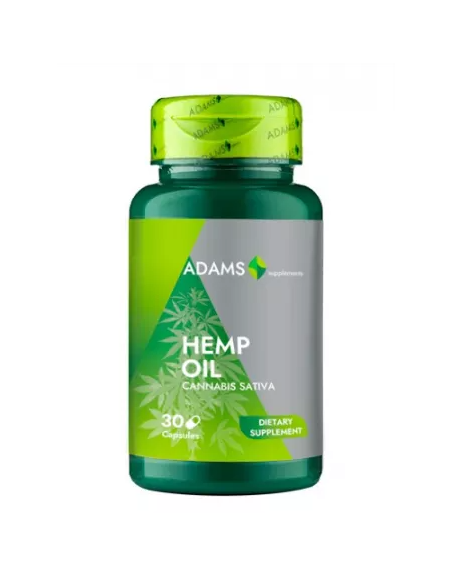Ulei de Canepa 1000mg, 30 capsule, Adams