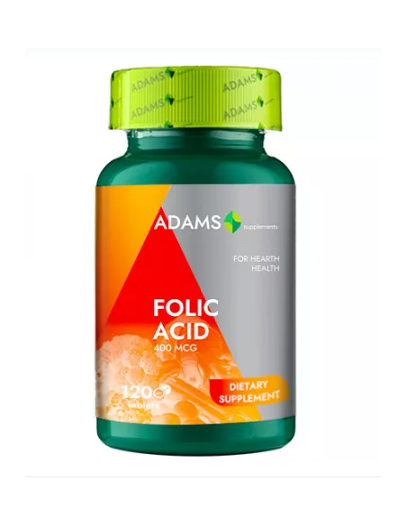 Acid Folic 400mcg, 120 tablete, Adams