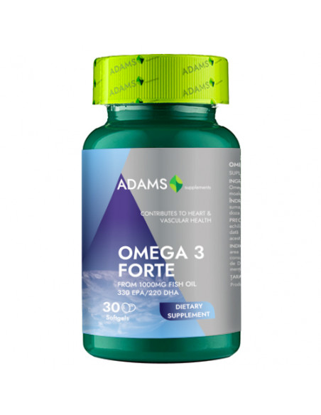 Omega3 Forte (33%EPA/22%DHA), 30 capsule, Adams