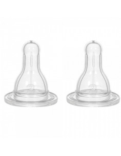 Set 2 tetine din silicon rotunde anticolici, nr. 1 – Wee...