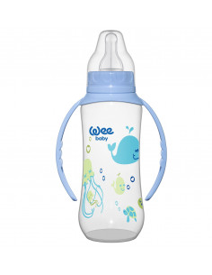 Biberon cu manere 270 ml tetina silicon rotunda - cod 745 2