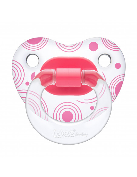 Suzeta silicon ortodontica transparenta desen nr 2 - cod 837