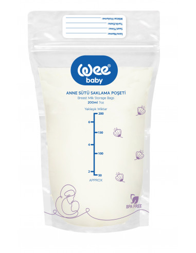 Pungi stocare lapte x 25 buc - cod 889, Wee Baby