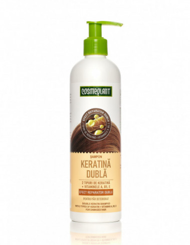 Cosmeplant sampon cu keratina dubla, 400 ml, Viorica Cosmetics