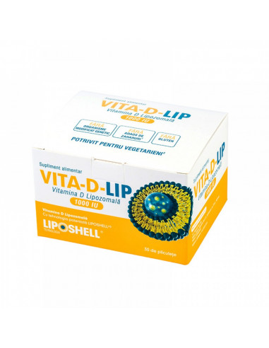 Vitamina D 1000UI lipozomala, 30 plicuri,...