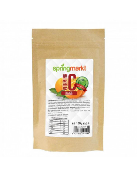 Vitamina C pulbere (acid ascorbic), 150g, Springmarkt