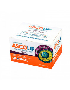 Ascolip lipozomal vit C 1000mg coacaze, 30 plicuri,... 2