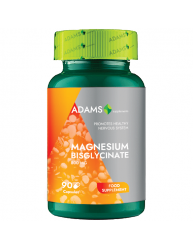 Bisglicinat de Magneziu 800mg, 90 capsule, Adams