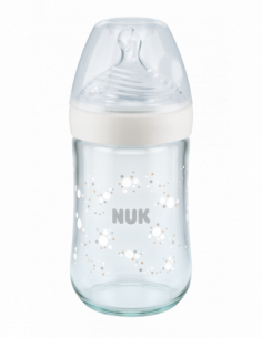Biberon din sticla cu tetina din silicon marimea M Nature... 2