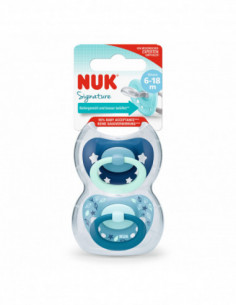 Suzeta signature silicon m2 6-18luni, 2 buc, NUK BABY...