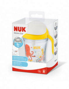 Cana cu pai Motion galbena, 230ml, NUK BABY PRODUCT GmbH
