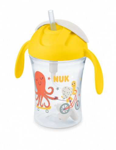 Cana cu pai Motion galbena, 230ml, NUK BABY...