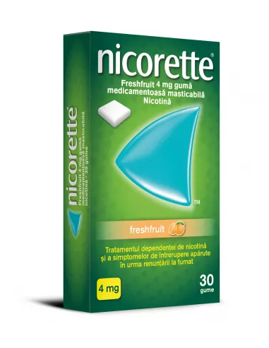 Nicorette freshfruit 4mg, 30 bucati, JOHNSON&JOHNSON
