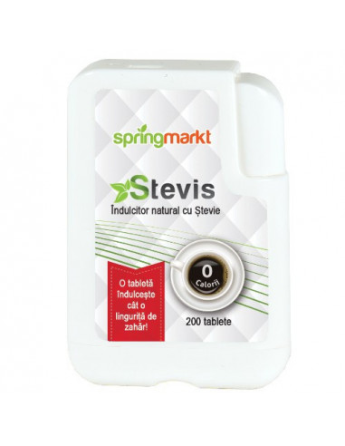 Stevis-Indulcitor natural cu stevie, 200 tablete, Adams