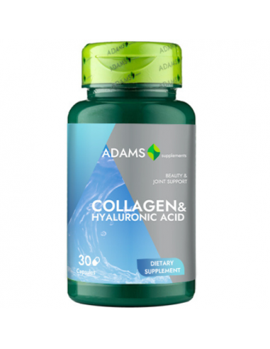 Collagen si Acid Hialuronic, 30 capsule, Adams