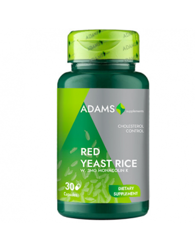 Drojdie de orez rosu 600mg, 30 capsule, Adams
