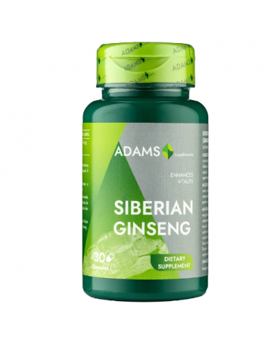 Ginseng Siberian 1000mg, 30 capsule, Adams
