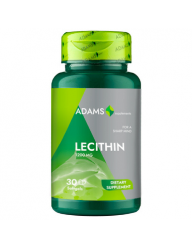 Lecitina 1200mg, 30 capsule, Adams