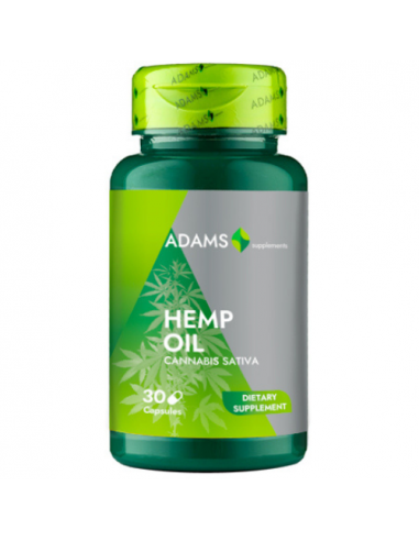 Ulei de Canepa 1000mg, 30 capsule, Adams