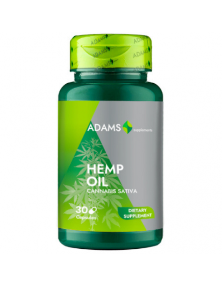 Ulei de Canepa 1000mg, 30 capsule, Adams