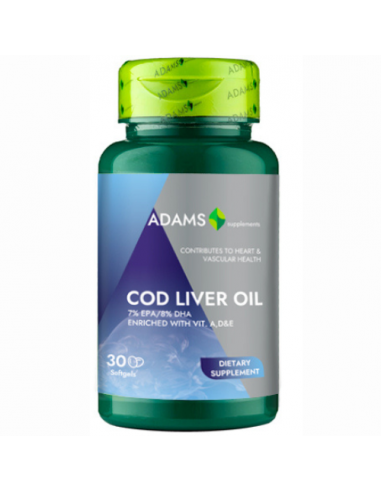 Cod Liver Oil 1000mg, 30 capsule, Adams