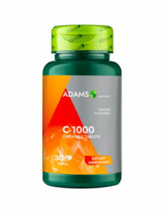 Vitamina C-1000mg, 30 tablete masticabile, Adams