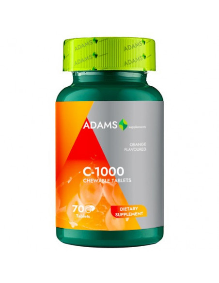 Vitamina C-1000mg, 70 tablete masticabile, Adams