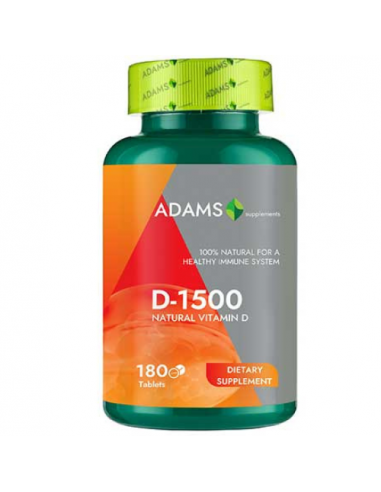 Vitamina D-1500 UI, 180 tablete, Adams