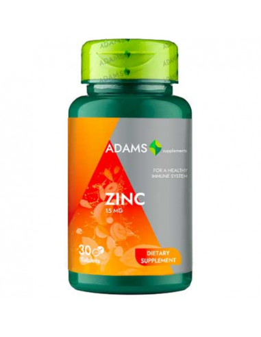 Zinc 15mg, 30 tablete, Adams