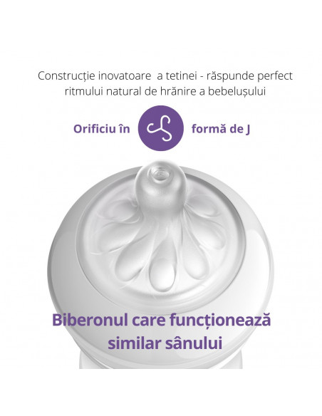 Biberon natural elefant 1luna+, 260ml, Philips Avent