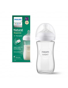 Biberon natural sticla 1 luna+, 240ml, Philips Avent