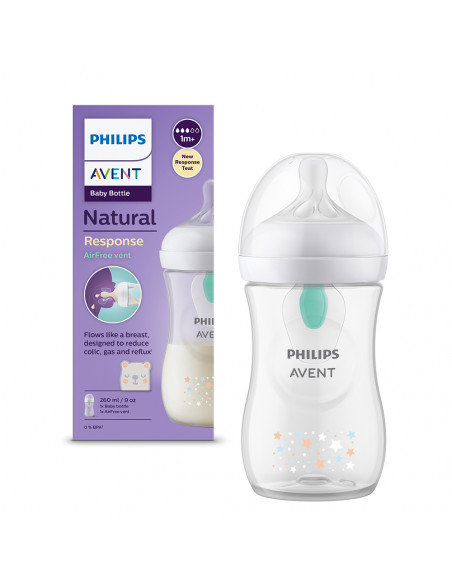 Biberon natural ursulet 1 luna+, 260ml, Philips Avent