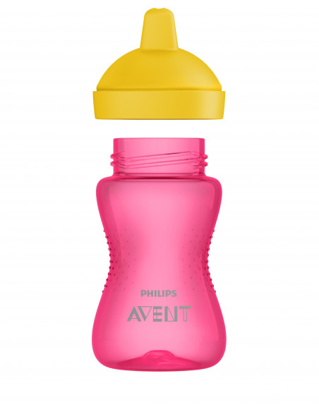 Cana cu tetina tare roz, 18 luni+, 300ml, Philips Avent