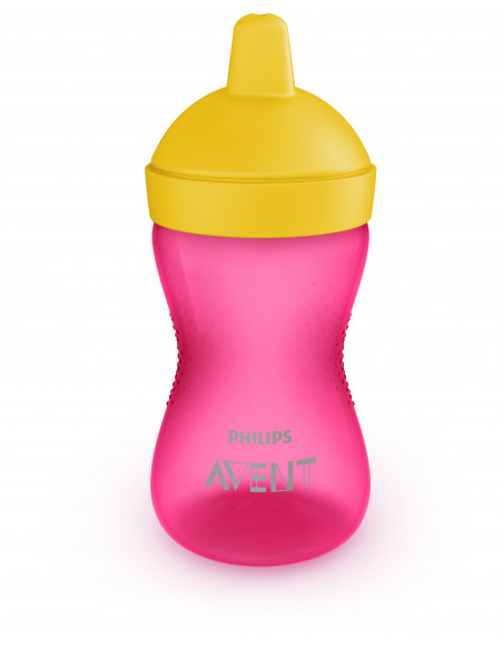 Cana cu tetina tare roz, 18 luni+, 300ml, Philips Avent