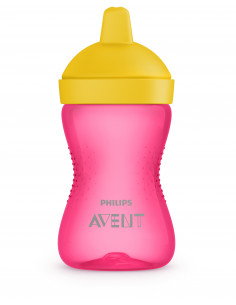 Cana cu tetina tare roz, 18 luni+, 300ml, Philips Avent